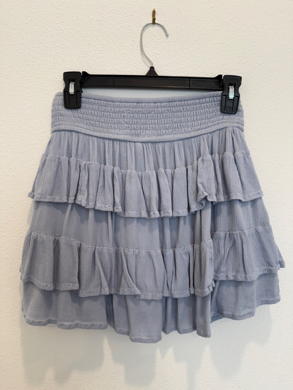 Hollister Light Blue Tiered Ruffle Mini Skort - Picture 3 of 4